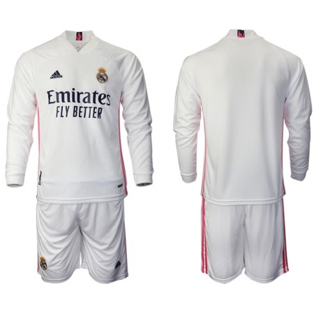 Billiga Fotbollströjor Real Madrid Barn Hemma tröja 2020/21 Långärmad